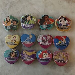 Disney Princess Magic Towel Collection - Vibrant Colors Set of 12